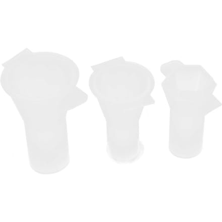 3 Moules en Silicone Cône Cristal Transparent Époxy DIY Artisanat de Bijoux pour Porte-Bague Pendentif white