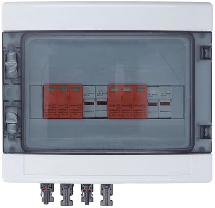 Zonne Combinatiebox - PV Verdeeldoos - Energie Opwekking - IP65 Waterdicht - 2 in 2 uit - Grijs