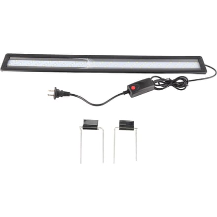 LED Aquariumlamp 4 Rijen Kralen 3 Kleurmodi Spatwaterdicht Warmteafvoer Uitschuifbare Beugel black