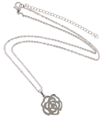 Ketting bloem | stainless steel