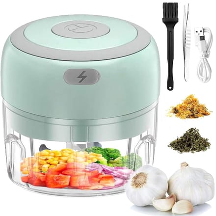 Vleesmolen electrisch - Knoflook hakker - Multihakker - TENZHVXI® - Compact - USB oplaadbare - 100 ml - Groen