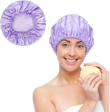 Douchemuts Dames - Shower Cap - Droog haar - Douchekapje - Paars
