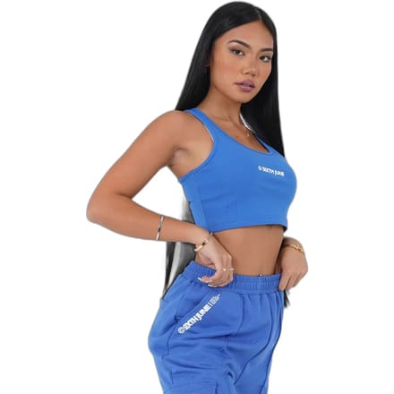 Vrouwen crop top T-shirt Sixth June Basic Printed Logo