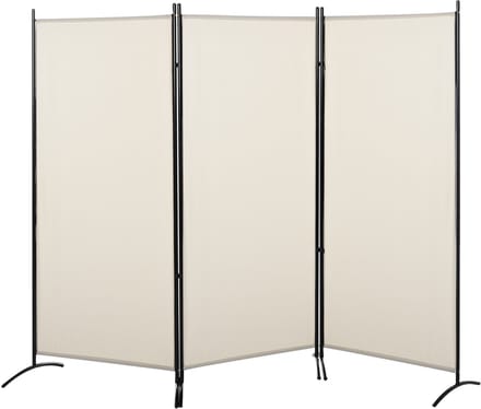 HOMCOM-Kamerscherm-Polyester-253x50x182cm-Beige