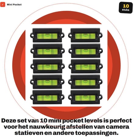Dailygoods - Mini Pocket Level Set van 10 Stuks