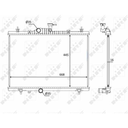 Radiator, motorkoeling NRF 58394