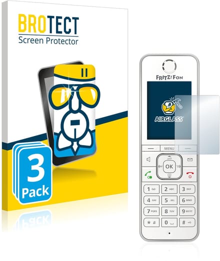 Screenprotector 3 Stuks voor AVM Fritz!Fon C6 Beschermglas transparant