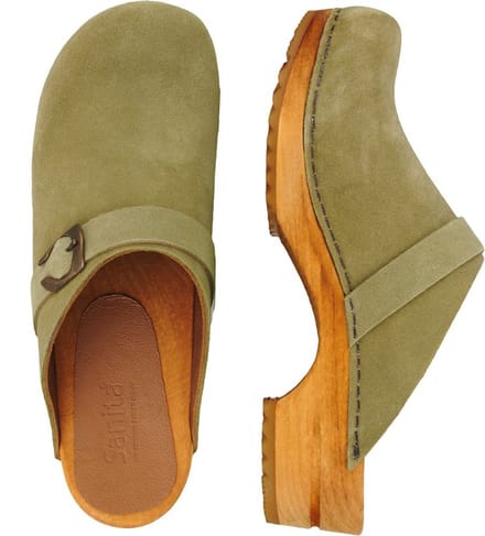 Sanita Clogs Damesklomp open Wood-Hedi Open Green