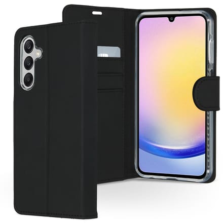 Accezz Hoesje - Geschikt voor Samsung Galaxy A25 (5G) - Wallet Softcase Bookcase - Zwart