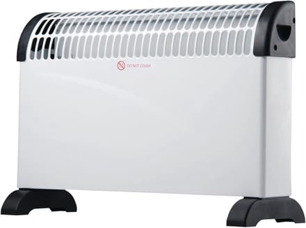 Elektrische Convector - Radiator met Ventilator - Ruimte Verwarmen - Met Turbo Functie - 2000 Watt - Wit