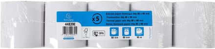 Exacompta 50x Kassarol 80x80mm - 95m - 1 laag thermisch papier 44g/m2 - groot aantal meters - Wit - 44839E