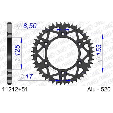 Tandwiel Afam 520 51 dents