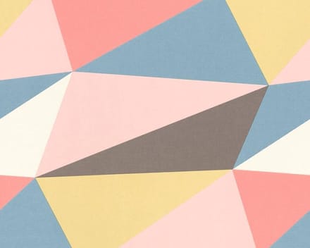 GRAFISCH BEHANG - Blauw Geel Roze - AS Creation Scandinavian 2