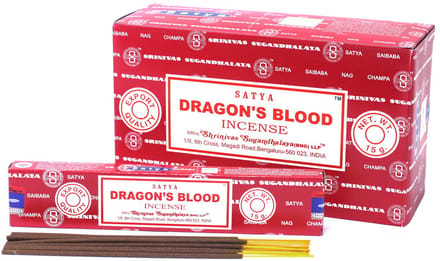 Satya - dragonsblood - wierook - drakenbloed - doos 12 pakjes van 15 gram