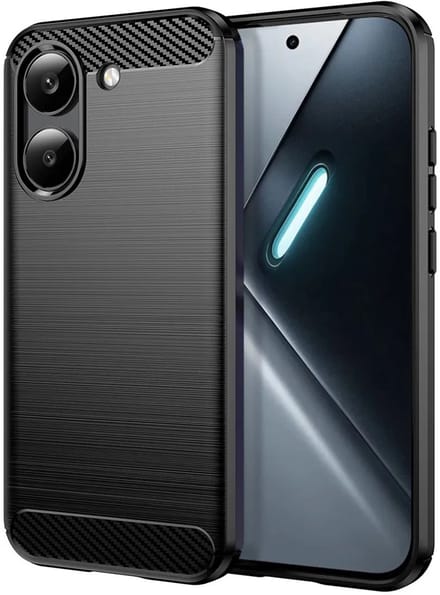 Hoesje geschikt voor Xiaomi Poco X8 Pro - Techsuit Carbon Silicone Back Cover - Zwart