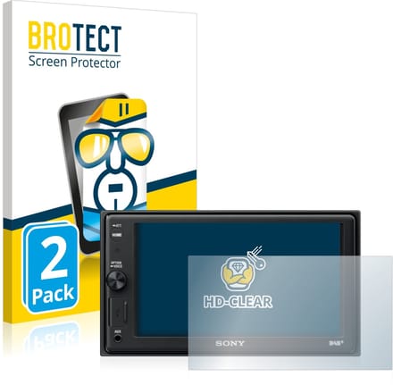 BROTECT - Screenprotector voor Sony XAV-AX1005DB - Folie Beschermfolie transparant 2 Stuks