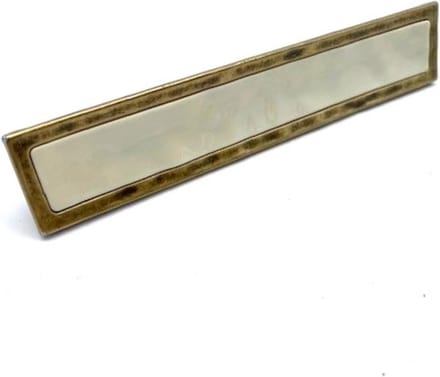 Greep Messing patina met ivoor inleg rechthoekig 96mm