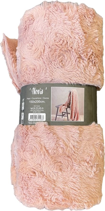 Nova plaid - Deken - 150x200cm - Old pink - Roze - Superzacht
