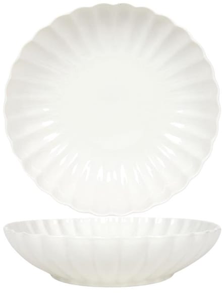 Diepbord Ø20cm Flower off white 6st