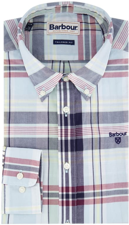 Barbour casual overhemd lichtblauw