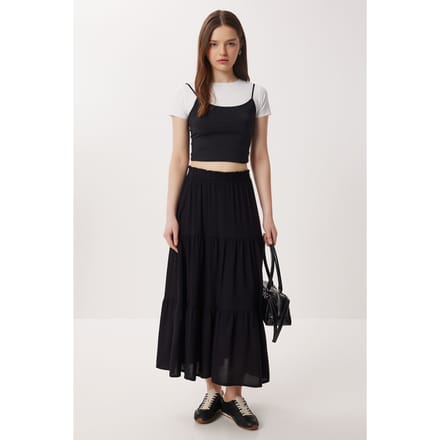 Hoge Taille A-Lijn Maxi Rok