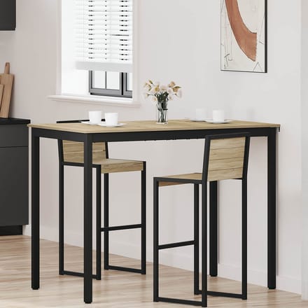 vidaXL - Staande - Bartafel - Bewerkt - hout - Rechthoekig