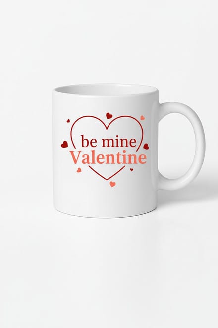 Valentijn Mok 'Be Mine Valentine' Hart Design - Romantisch Cadeau