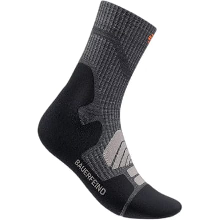 Bauerfeind Outdoor Merino Mid Cut Socks, Men, Lava Grey, 38-41 - 1 Paar