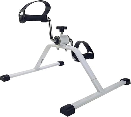Mini Fiets Trainer - Oefenfiets Arm Been - Spieropbouw Conditie - Inklapbaar Compact - 150 kg Belasting - Wit