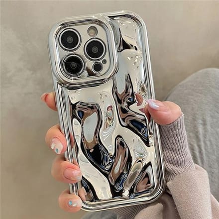 Pour iPhone 15 Pro Max Coque de téléphone de luxe avec cadre plaqué texture météorite 3D Pour iPhone 11 12 13 14 16 Plus Housse de protection souple For iPhone 16 Pro