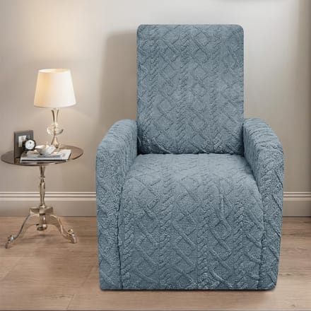 Housse de canapé Chivas en velours jacquard, housse de chaise longue électrique, housse de protection complète 45*60cm gray