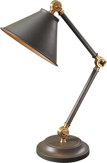 Elstead Lighting LED Tafellamp Provence Element | 1X E27 Max 60W | Dark Grey/Aged Brass