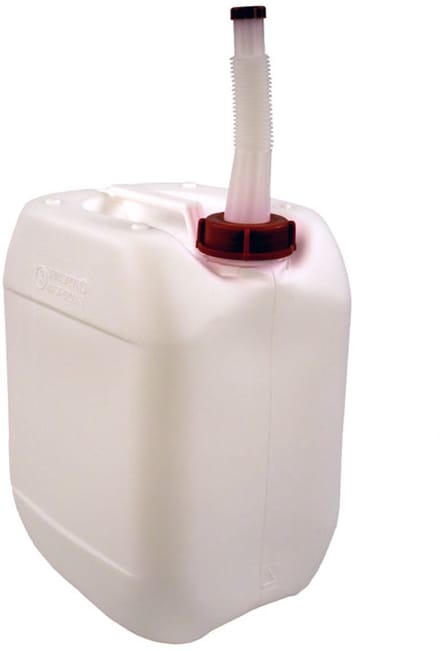 V-Part - Jerrycan's Met Schenktuit 10 Liter - Set van 4 Stuks - Wit - HDPE