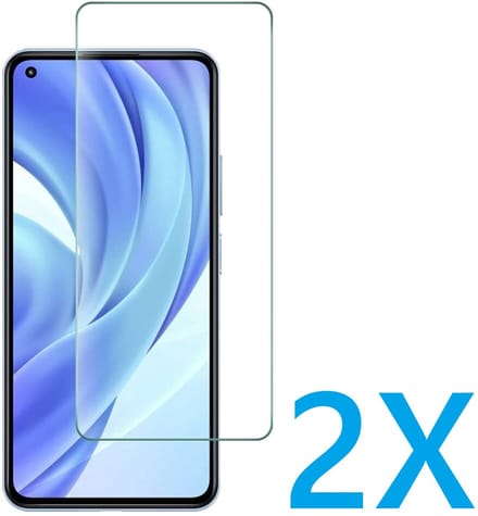 Glasplaatje Geschikt voor: Xiaomi Mi 10T Pro - 2x Screenprotector - screen protector - glas - bescherm - beschermglas