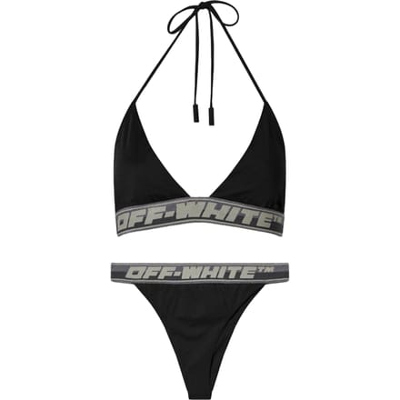 Off White Dames/Dames Logo Bikini (Zwart)