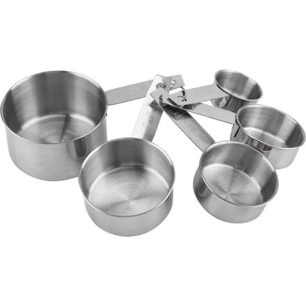 5pcs  Set Stainless Steel Anti rust Measuring Cup Spoon Baking Cooking Tool gray