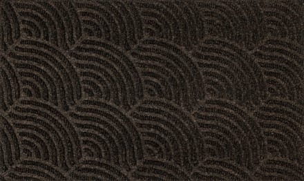 Kleen-Tex Dune Deurmat Waves - 45 x 75cm - Dark Brown