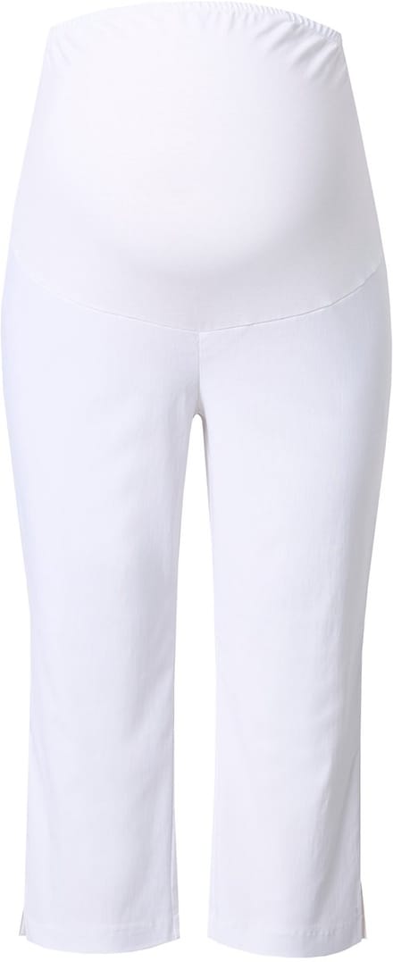 Ulla Popken - Dames - Bengaline broek zwangerschapsbroek kuitlang - Sneeuwwit - Maat 58+