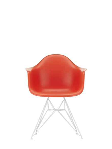 Vitra DAR Eames Plastic Armchair - poppy red RE - wit