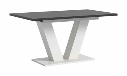 Motion eettafel V uitschuifbaar grijs NB wit NB - 90x150x76cm