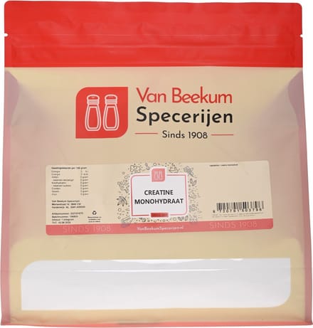 Van Beekum Specerijen - Creatine Monohydraat - 1 KG (hersluitbare stazak)