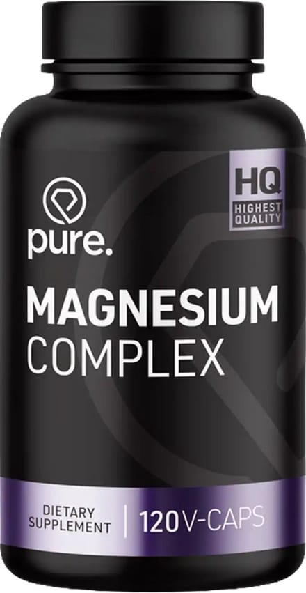 Pure. Magnesium Complex – Bisglycinaat, Citraat & Malaat – 120 vegan capsules