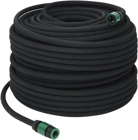 Druppelslang - Tuinslang Rubber - Efficiënte Irrigatie - Waterbesparend Ontwerp - 100 Meter - Zwart