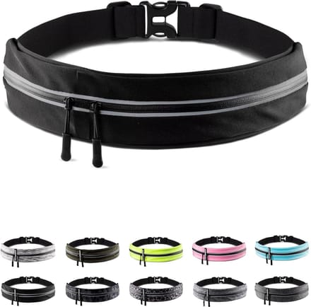 REN® Flipbelt - Hardloopriem - Running Belt - Zwart - 26cm x 6cm x 6cm