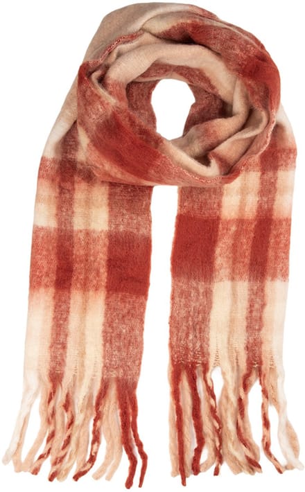 Clayre & Eef Wintersjaal Dames 50x210 cm Rood Textiel