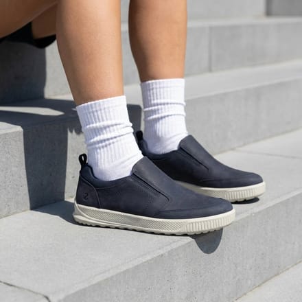 Ecco Ecco Byway Sneakers blauw Leer