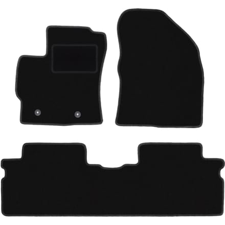 Zwarte veloursmatten voor: Toyota Verso minivan (2009-2013)