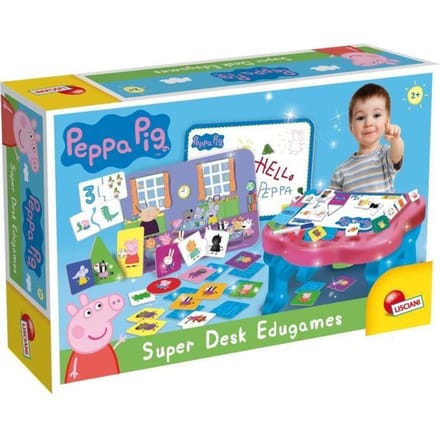 Bureau d'activités Peppa Pig Super Desk - LISCIANI GIOCHI - 10 jeux éducatifs