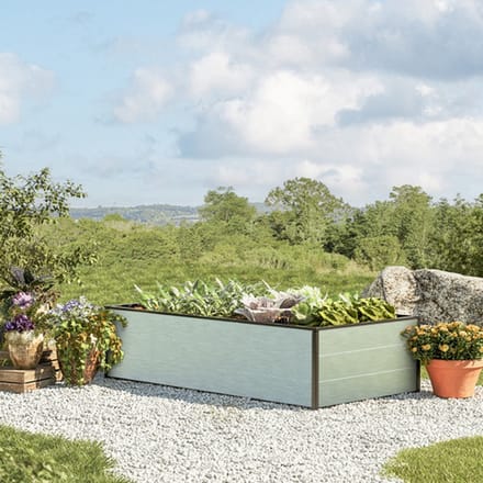 150 x 77 x 39 cm Moestuinbak Halfsize, Aluminium (geanodiseerd)
