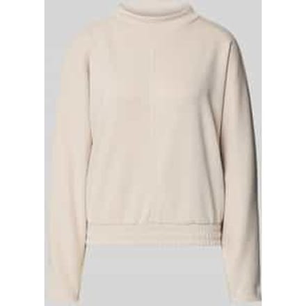 Sweatshirt met geribde opstaande kraag, model 'Gulitta'